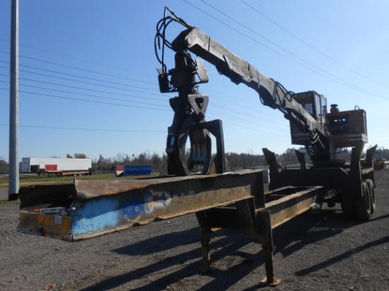PRETINCE 180C LOG LOADER MOUNTED ON 5TH WHEEL TRAILER, CUMMINS DSL