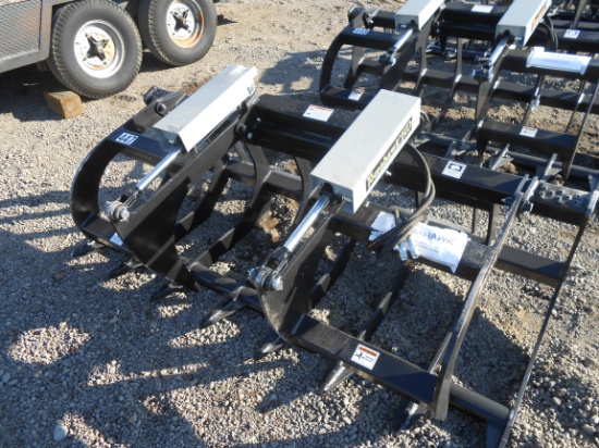 NEW TOMAHAWK TWO CYLINDER 72" HD BRUSH GRAPPLE FITS SKID STEER
