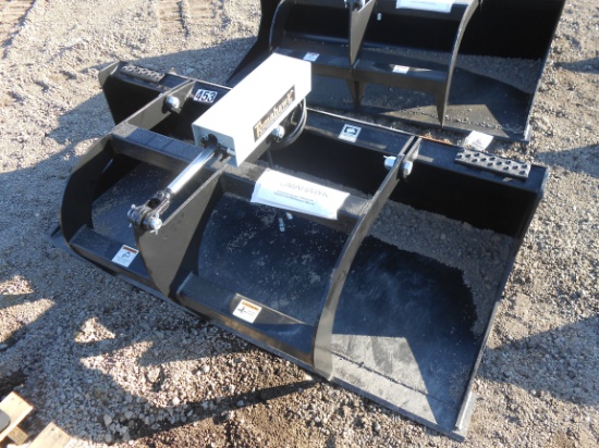 NEW TOMAHAWK ONE CYLINDER 66" GRAPPLE BUCKET FITS SKID STEER LOADER