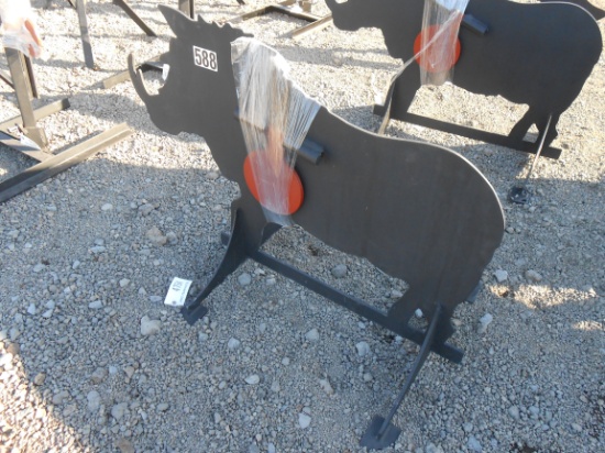 3/8 AR500 STEEL WILD BOAR SHOOTING TARGET W/ HEART FLAPPER