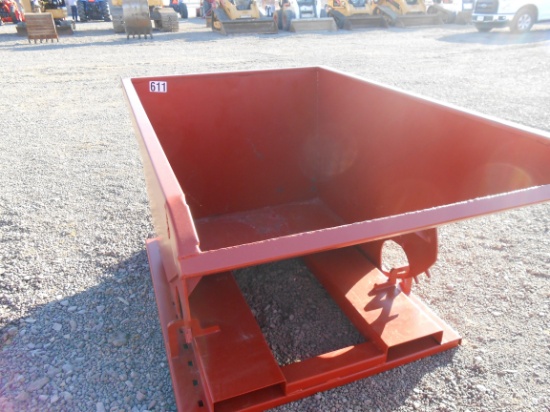 STANDARD DUTY 1 CUBIC YARD STACKABLE SELF DUMPING HOPPER, 4000LB CAPACITY