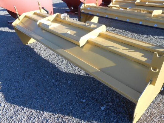 116" HD SNOW PUSHER W/ ADJUSTABLE 1/4" THICK STEEL BLADE, SKID STEER ATTACH