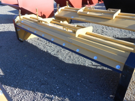 116" HD SNOW PUSHER W/ ADJUSTABLE 1/4" THICK STEEL BLADE, SKID STEER ATTACH