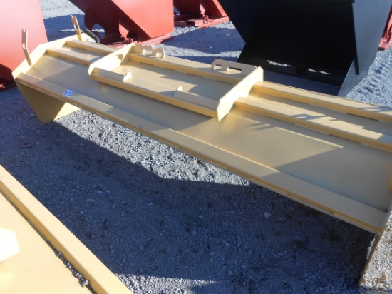 116" HD SNOW PUSHER W/ ADJUSTABLE 1/4" THICK STEEL BLADE, SKID STEER ATTACH
