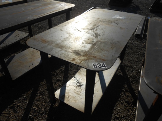 HEAVY DUTY 30 X 57 WELDING SHOP TABLE W/ SHELF