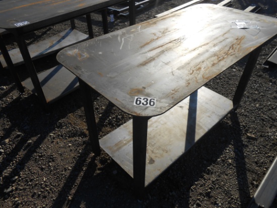 HEAVY DUTY 30 X 57 WELDING SHOP TABLE W/ SHELF