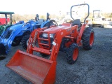 2006 KUBOTA L3400 TRACTOR ROPS, 4WD, W/ KUBOTA LA463 FRONT LOADER W/ BUCKET