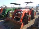 KUBOTA MX5000 TRACTOR ROPS, SUNSHADE, 4WD, W/ KUBOTA LB702 FRONT LOADER W/