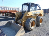 DEERE 270 SKID STEER LOADER FOAM FILLED TIRES W/ GP BUCKET, 1052 HRS