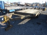 1970 GENERAL ENGINES CO. 16 FT 3 AXLE TRAILER 9 TON W/ RAMPS & ELECTRIC BRA