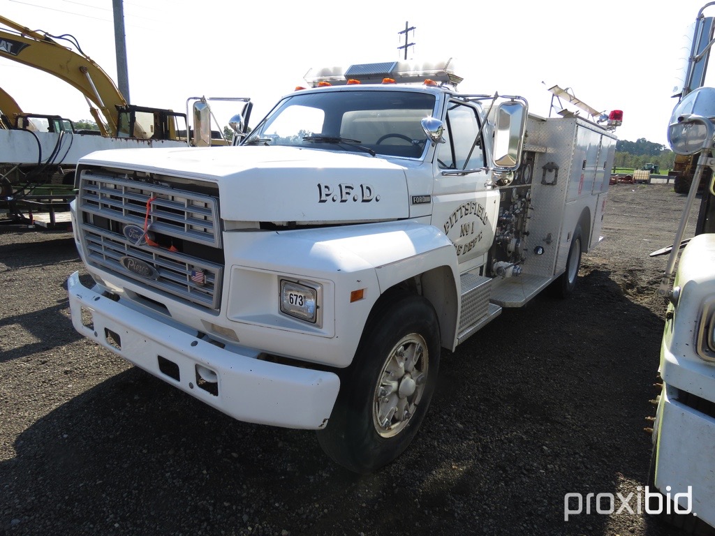 1984 FORD F-700 FIRE TRUCK 429 GAS, SINGLE AXLE, | Proxibid