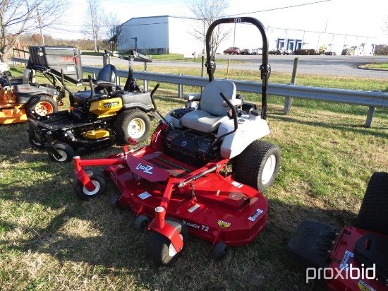 EXMARK LAZER Z 72" ULTRA CUT W/ KOHLER ENGINE W/ ROPS, SHOWING 484 HOURS, T