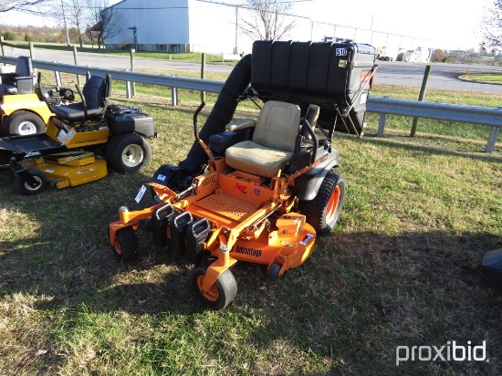 SCAG TIGER CUB 23 HP KAWASAKI ENG, POWER FLOW BAG, 48" CUT, SHOWING 617 HOU