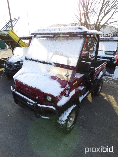 2014 KAWASAKI MULE 4 X 4 DSL ENG, PS, W/ ROPS, SHOWING 407 HOURS, TAG #4538