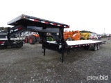 2014 LOADMAX TRAILER 30FT W/ HYDR DOVE TAIL RAMPS, 2-8000LBS AXLES, *TITLE*