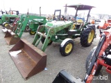 JOHN DEERE 2150 TRACTOR 2WD, LOADER, ROPS, CANOPY, 4300 HOURS, TAG #3325