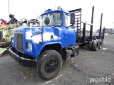 1984 MACK LOG TRUCK DUAL TANDEM AXLE, MACK MOTOR, MACK 5 SPEED TRANS, *TITL