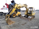 JOHN DEERE 190E EXCAVATOR EROPS, FRONT BLADE, KNUCKLE BOOM, W/ 6129 HOURS,