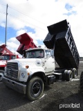 1986 FORD 9000 DUAL TANDEM  AXLE DUMP TRUCK DSL, SHOWING 129,391 MILES, *TI