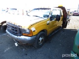 1999 FORD F-350 TRUCK 2WD, AUTO, CREW CAB, FLAT BED, V10 GAS ENGINE, *NO TI