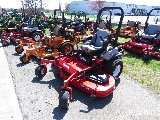 EXMARK LAZERZ 38HP 999CC KOHLER ENG W/ RED TECH, 72" ULTRA CUT DECK, ISO MO