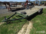 16FT DUAL AXLE DOVETAIL TRAILER W/ SPARE TIRE, *NO TITLE*, TAG #5100
