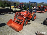 KUBOTA B1550 TRACTOR 4WD, ROPS, FRONT LOADER, 2016 HOURS, TAG #5990