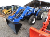 2018 NEW HOLLAND WORKMASTER 50 ROPS, 4WD, REMOTE HYD, W/ NA611TL FRONT LOAD