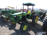 JOHN DEERE 5210 TRACTOR 2WD, CANOPY, 4341 HOURS, TAG #2321