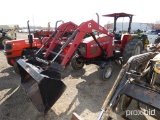 MASSEY FERGUSON 4243 TRACTOR OROPS, REMOTE HYD VALVE, W/ FRONT LOADER AND B