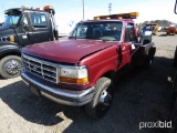 1992 FORD SUPER DUTY WRECKER DSL, MANUAL TRANS, UNKNOWN MILES, *TITLE*, VIN