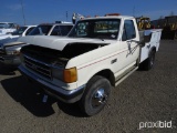 1987 FORD F-350 SERVICE TRUCK 4WD, *TITLE*, VIN #A54207,92,969 MILES, TAG #