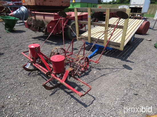 3 POINT HITCH 2 ROW PLANTER W/ ROW MARKERS TAG #2022