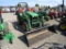 JOHN DEERE 3038E TRACTOR 4WD, FRONT END LOADER, ROPS, HRS N/A, TAG #7233