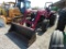 MAHINDRA 4025 TRACTOR 4WD, FRONT END LOADER, ROPS, 3PT HITCH, PTO, 299HRS, SERIAL #MRCN3110, TAG #73