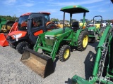 JOHN DEERE 790 TRACTOR 4WD, LDR, DSL, PS, ROPS, CANOPY, SHOWING 429 HOURS, TAG #7807