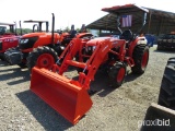 2018 KUBOTA L3560 TRACTOR 4WD, FRONT END LOADER & QUICK ATTACH BUCKET, OROPS & CANOPY, 37HRS, SERIAL