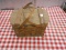 QTY 2) WOODEN PICNIC BASKETS