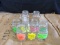 QTY 7) 1/2 PINT GLASS JARS  QTY 2) PINT GLASS JARS