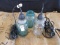 QTY 2) MASON JAR LIGHTS QTY 1) MASON JAR NO LID