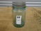 ANTIQUE GREEN PINT MASON JAR W/ ZINC LID