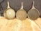 QTY 3) METAL PAN SET