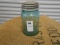 ANTIQUE GREEN PINT MASON JAR W/ ZINC LID