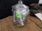 LARGE GLASS CANDY JAR W/ LID
