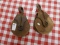 QTY 2) WOODEN PULLEYS