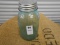 ANTIQUE GREEN QUART MASON JAR W/ ZINC LID