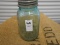 ANTIQUE GREEN QUART MASON JAR W/ ZINC LID