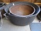 QTY 2) CAST IRON LARGE POTS