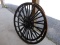 QTY 2) AMISH FRONT WAGON WHEELS