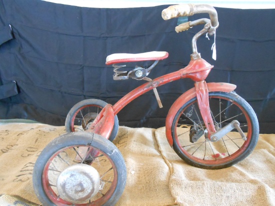 RED AND WHITE TRICYCLE